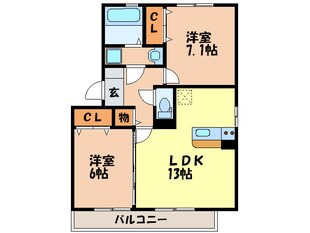 グランドアトリオ神戸西Ｅ棟の物件間取画像